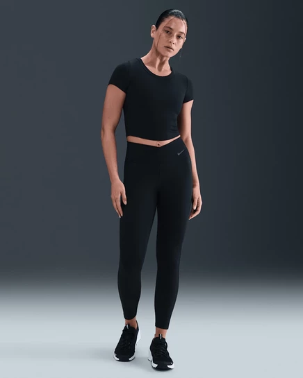 Женские леггинсы Nike One 7/8, черные/темно-серые