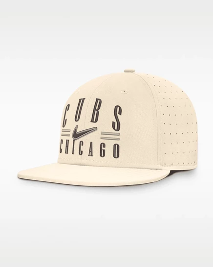Мужская бейсболка Nike AeroBill Chicago Cubs фиксированная, натуральная
