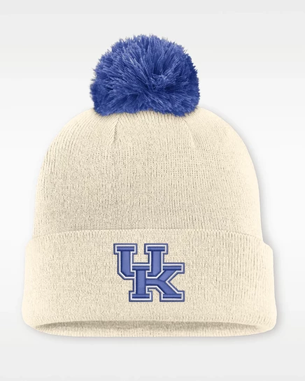 Мужская шапка Nike Kentucky Campus Prep с помпоном, нат./синяя