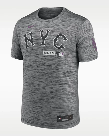 Мужская футболка Nike Mets City Connect Dri-FIT, антрацитовая