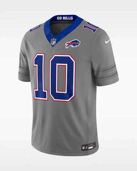 Мужское джерси Nike Khalil Shakir Buffalo Bills, серое