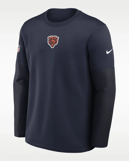 Мужская футболка Nike Chicago Bears Therma-FIT, темно-синяя