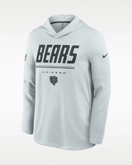 Мужское худи Nike Chicago Bears Dri-FIT, серое