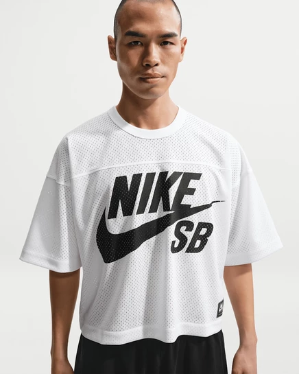 Унисекс сетчатая майка Nike SB в футбольном стиле, белая