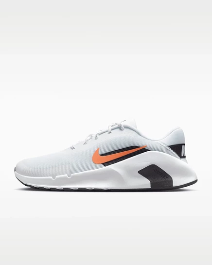 Мужские кроссовки Nike Flex Train, бело-черно-оранжевые