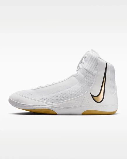 Унисекс борцовки Nike Inflict 4, бело-черные с золотистым