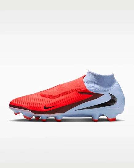Унисекс бутсы Nike Phantom 6 High Pro для твёрдого поля, сине-красные
