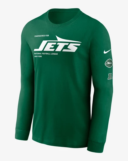 Мужской лонгслив Nike New York Jets Play To Win, зеленый