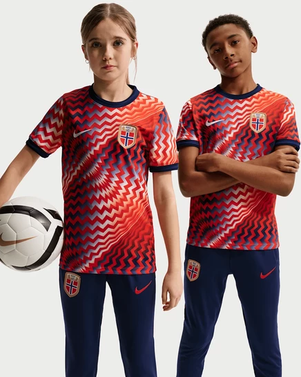 Детская футболка Nike Norway Dri‑FIT, красно-синяя