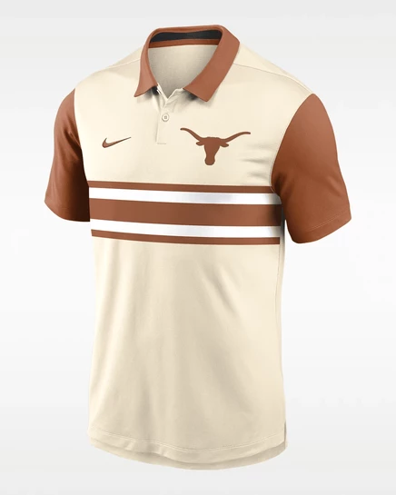 Мужское поло Nike Texas Vapor Primary Logo Dri-FIT, натуральное
