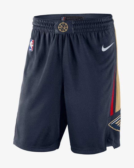 Мужские шорты Nike Swingman Pelicans, тёмно‑синие/золотистые/белые