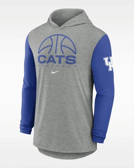 Мужской лонгслив с капюшоном Nike Kentucky Dri-FIT, серый