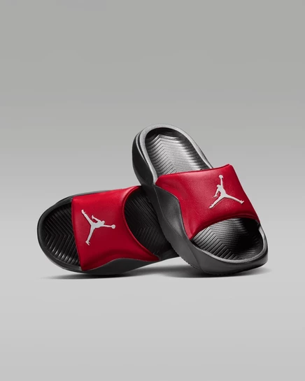 Детские шлепанцы Jordan Franchise, красно-черно-белые
