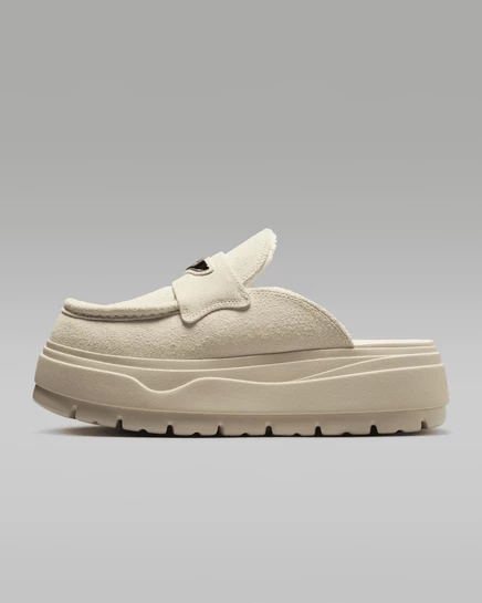 Женские мюли Air Jordan Mule замшевые, молочно‑белые/золотистые