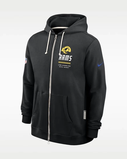 Мужское худи Nike Los Angeles Rams Sideline, черное