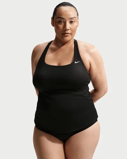 Женская танкини Nike Essential, размер плюс, черная