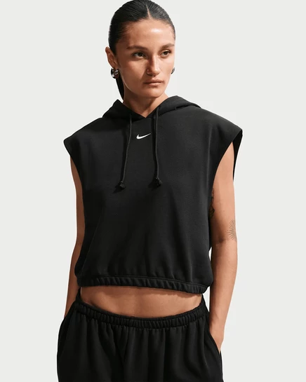 Женский топ Nike Phoenix Fleece без рукавов, черный/айвори