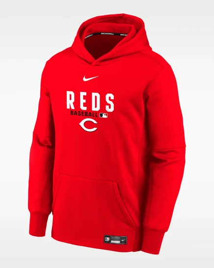 Детская худи Nike Cincinnati Reds Authentic Therma-FIT, красная