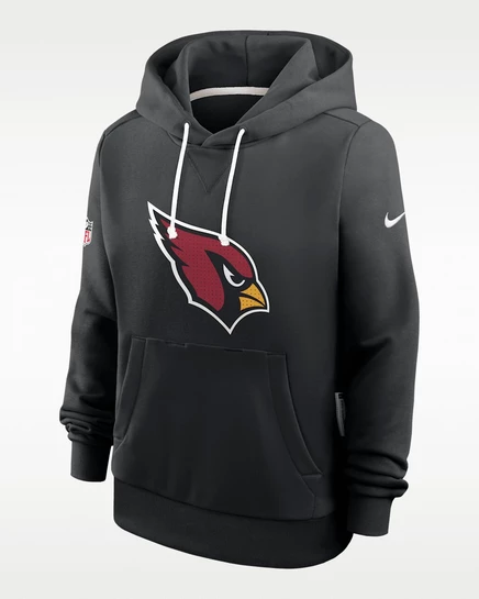Женское худи Nike Sideline Arizona Cardinals Dri-FIT, черное