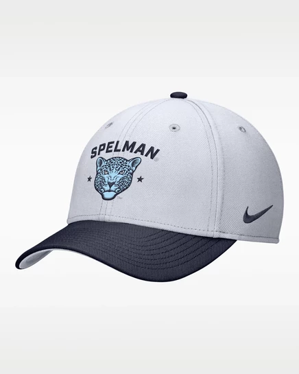 Унисекс кепка Nike Rise Spelman College Dri-FIT SwooshFlex, белая