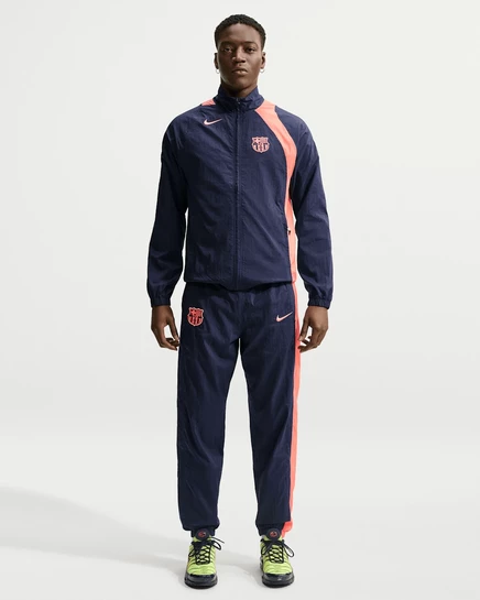 Мужские штаны Nike FC Barcelona Third, тёмно-синие/оранжевые