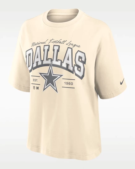 Женская футболка Nike Dallas Cowboys, кремовая