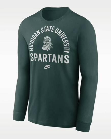 Мужская футболка Nike Michigan State Legacy, зеленая
