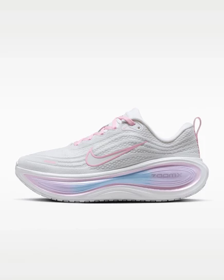 Женские беговые кроссовки Nike Vomero Plus, бело-черно-серебристые