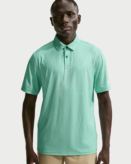 Мужская поло Nike Velocity Dri‑FIT для гольфа, малахитово‑белая
