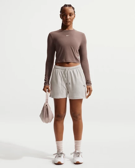 Женские шорты Nike Chill Knit, коричневые/серые