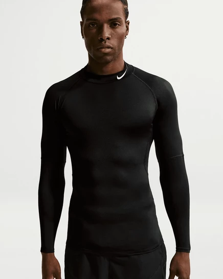 Мужской лонгслив Nike Pro Dri-FIT, черно-белый