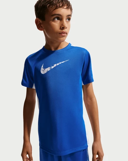 Футболка для мальчиков Nike Trophy23 Dri-FIT тренировочная, игровой синий/белый