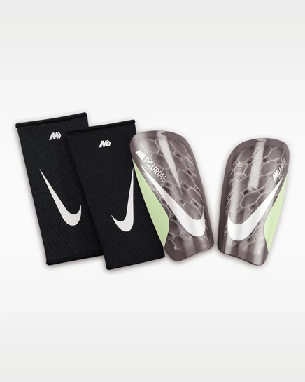 Унисекс щитки Nike Mercurial Mbappé, песочный/лайм/серебристый