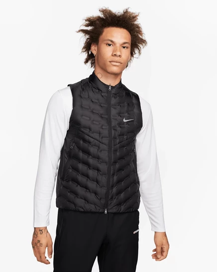 Мужской пуховый жилет для бега Nike Therma-FIT ADV AeroLoft, черный