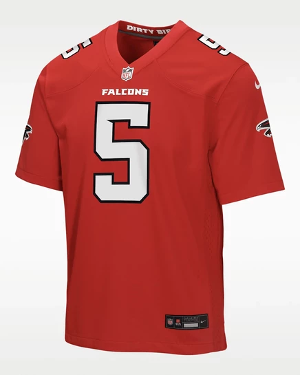 Унисекс игровое джерси Nike Drake London Atlanta Falcons, красное