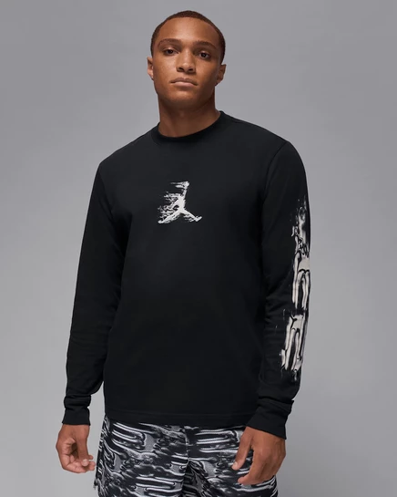 Мужской лонгслив Jordan Sport Dri-FIT, черно-белый