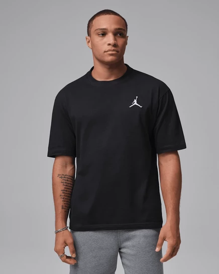 Мужская футболка Jordan Jumpman с вышивкой, черно-белая