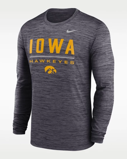 Мужская футболка Nike Iowa Sideline Dri‑FIT, черная