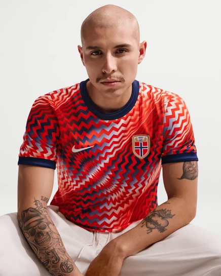 Мужская футболка Nike Norway Academy Pro, красно-синяя
