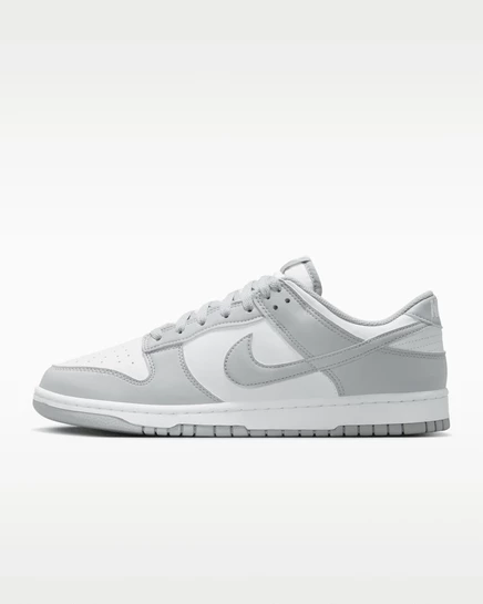 Мужские кроссовки Nike Dunk Low Retro, бело-серые