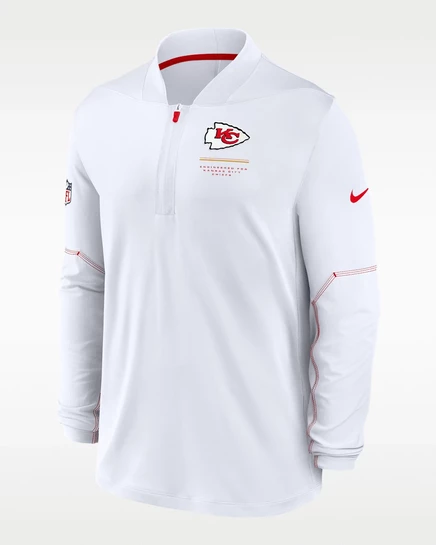 Мужской топ Nike Kansas City Chiefs Sideline, белый