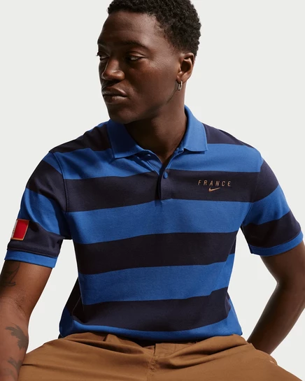 Мужское поло Nike FFF Dri-FIT, королевский синий/медный