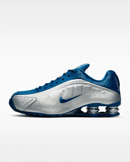 Мужские кроссовки Nike Shox R4, синие/белые/серебристые
