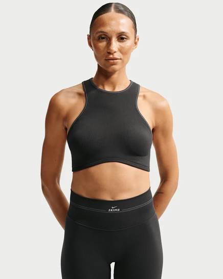 Женский топ-бра NikeSKIMS Ribbed Seamless, черный