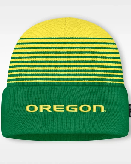Мужская шапка-бини Nike Oregon Sideline, зелено-желтая