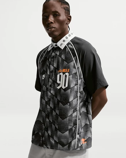 Мужская рубашка Nike SB Mad 90, черно-оранжевая