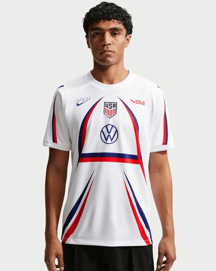 Мужская футбольная футболка Nike USA x V.A.A., белая