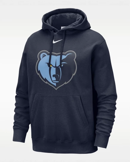 Мужское худи Nike Memphis Grizzlies Club, тёмно-синее/белое