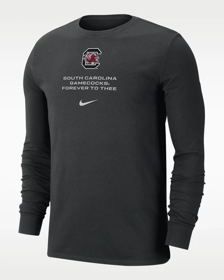 Мужской лонгслив Nike South Carolina Gamecocks, черный