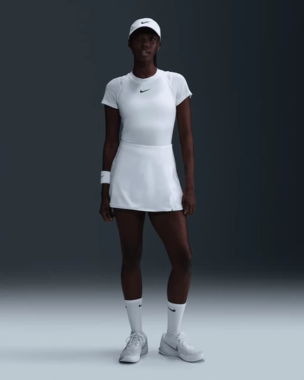 Женская теннисная юбка Nike Victory, бело-черная